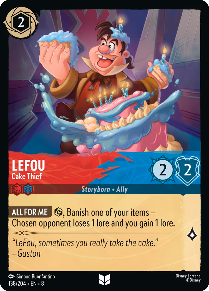 LeFou - Cake Thief — Reign of Jafar #138 (Disney Lorcana card)