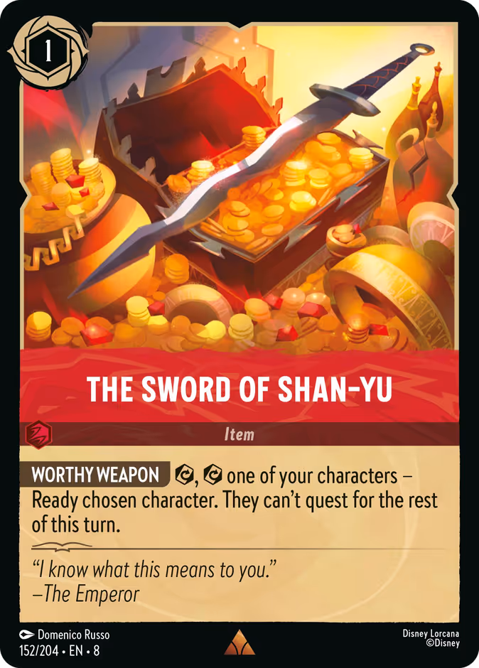 The Sword of Shan-Yu — Reign of Jafar #152 (Disney Lorcana card)