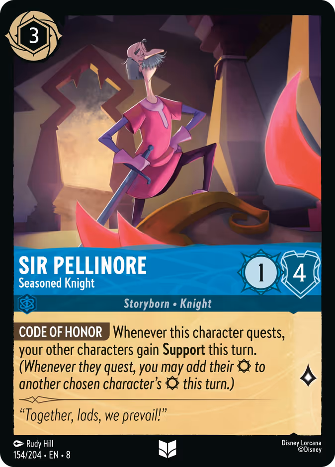 Sir Pellinore - Seasoned Knight — Reign of Jafar #154 (Disney Lorcana card)