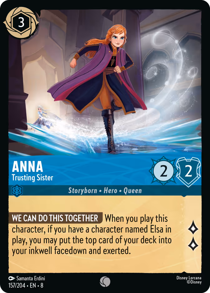 Anna - Trusting Sister — Reign of Jafar #157 (Disney Lorcana card)