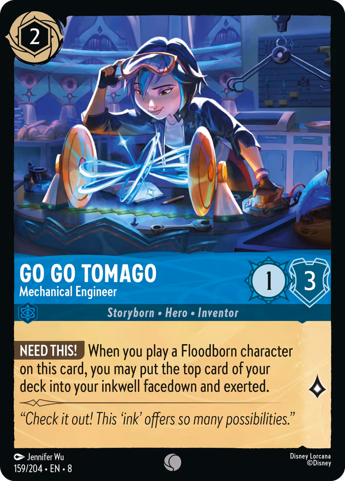 Go Go Tomago - Mechanical Engineer — Reign of Jafar #159 (Disney Lorcana card)
