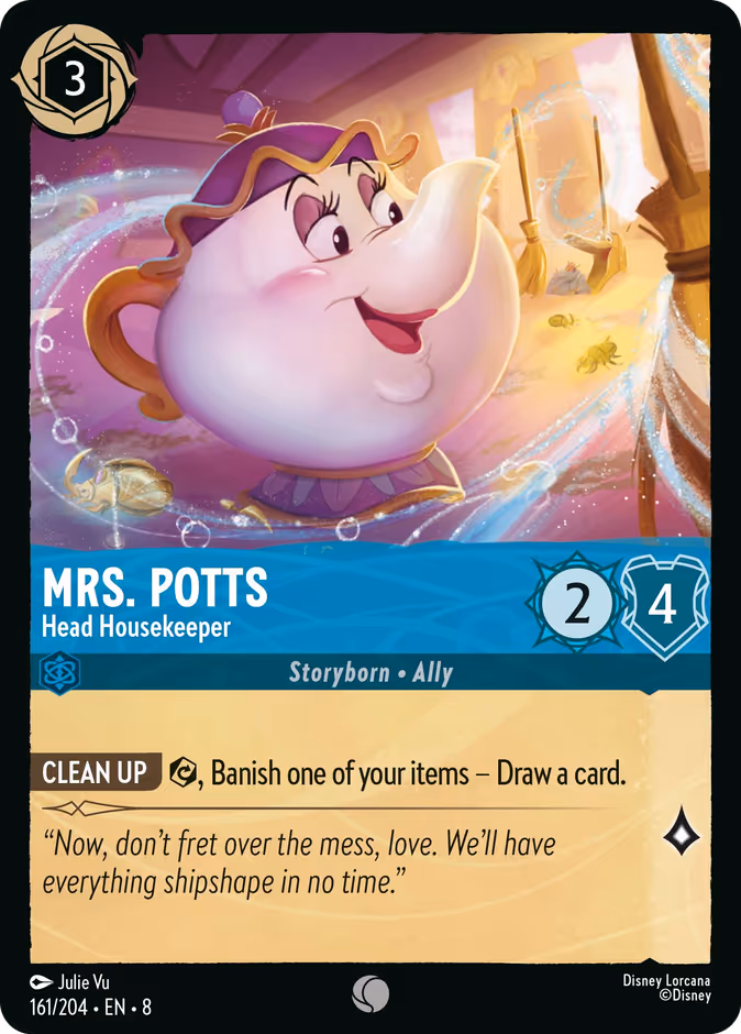 Mrs. Potts - Head Housekeeper — Reign of Jafar #161 (Disney Lorcana card)