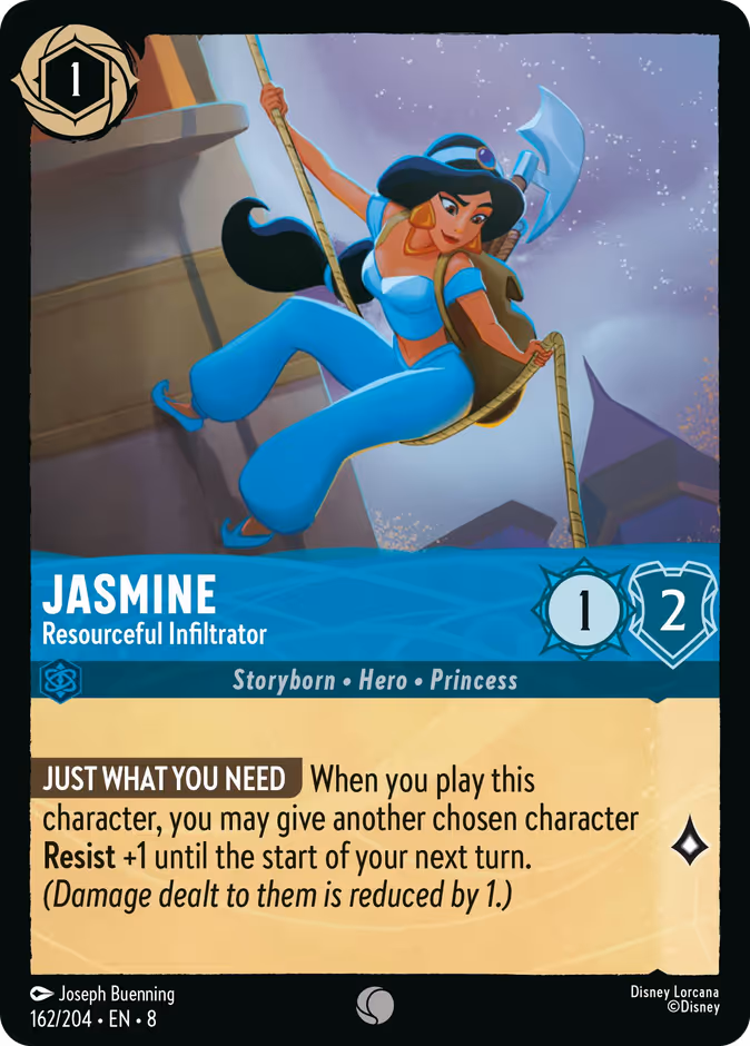 Jasmine - Resourceful Infiltrator — Reign of Jafar #162 (Disney Lorcana card)