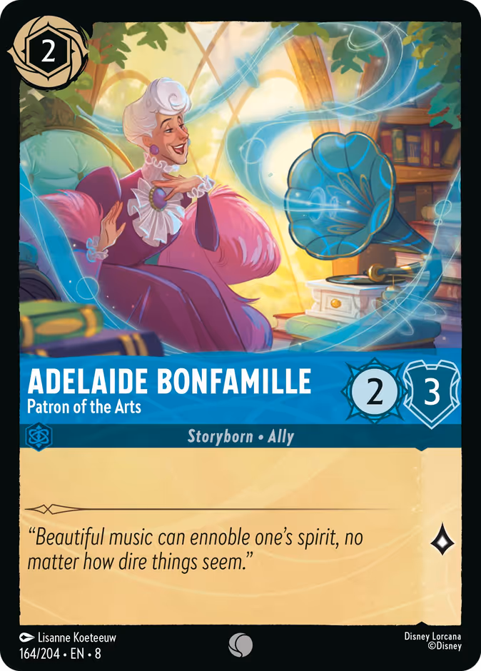 Adelaide Bonfamille - Patron of the Arts — Reign of Jafar #164 (Disney Lorcana card)
