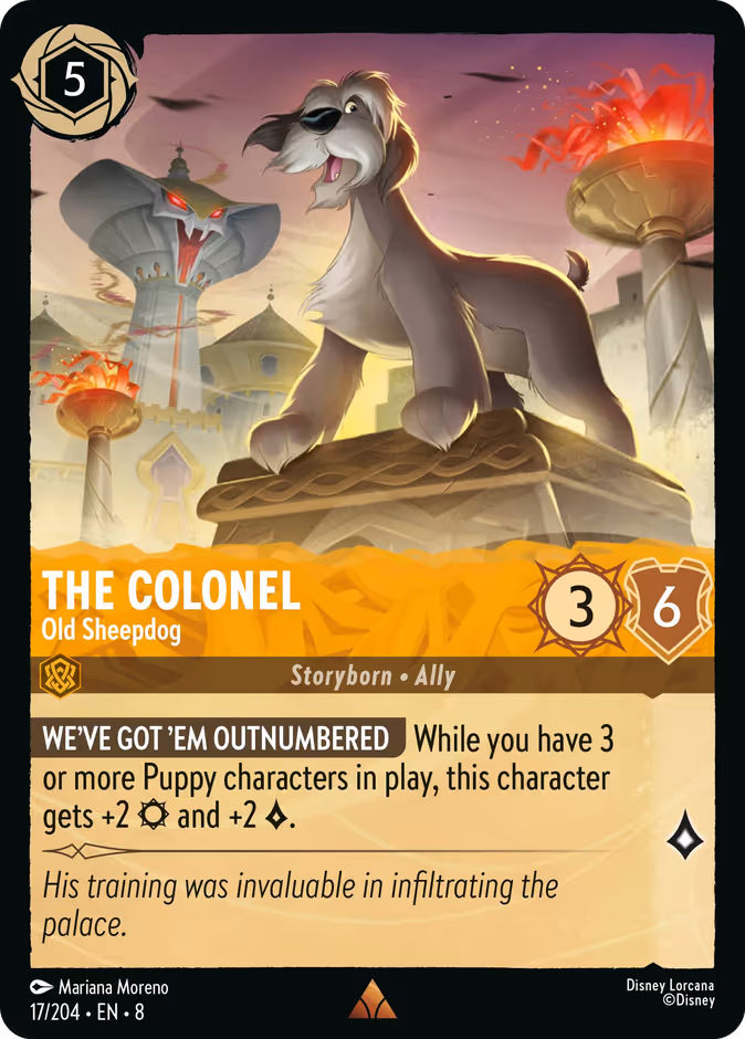 The Colonel - Old Sheepdog — Reign of Jafar #17 (Disney Lorcana card)