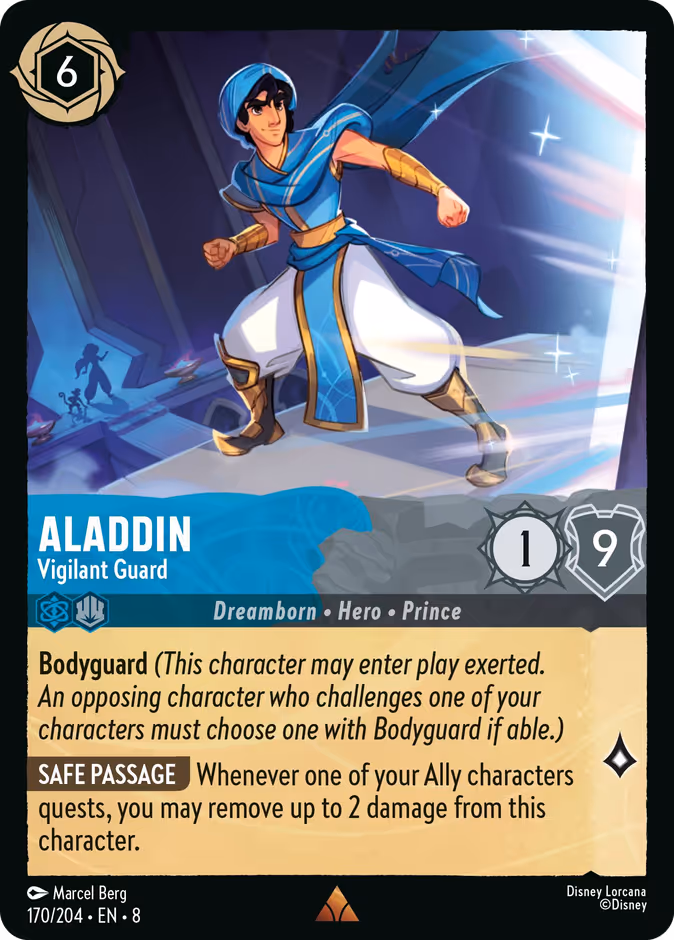 Aladdin - Vigilant Guard — Reign of Jafar #170 (Disney Lorcana card)