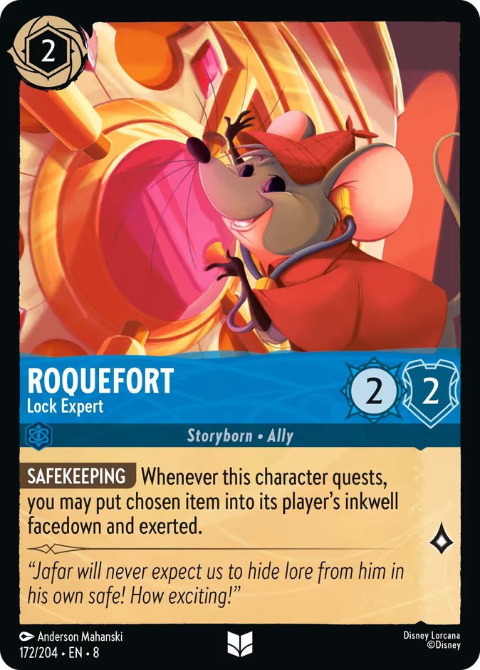 Roquefort - Lock Expert — Reign of Jafar #172 (Disney Lorcana card)