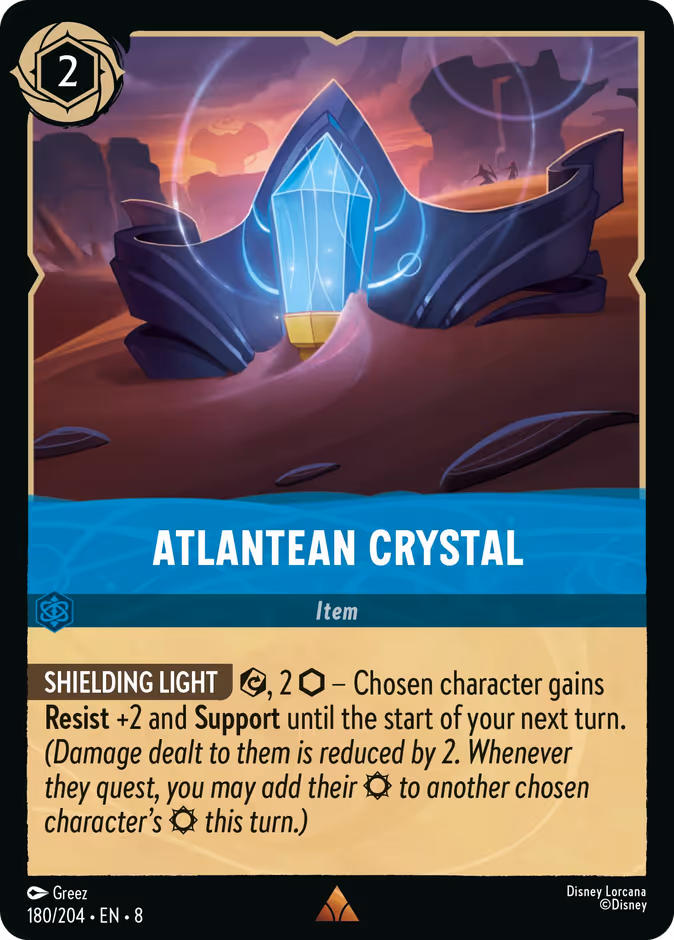 Atlantean Crystal — Reign of Jafar #180 (Disney Lorcana card)