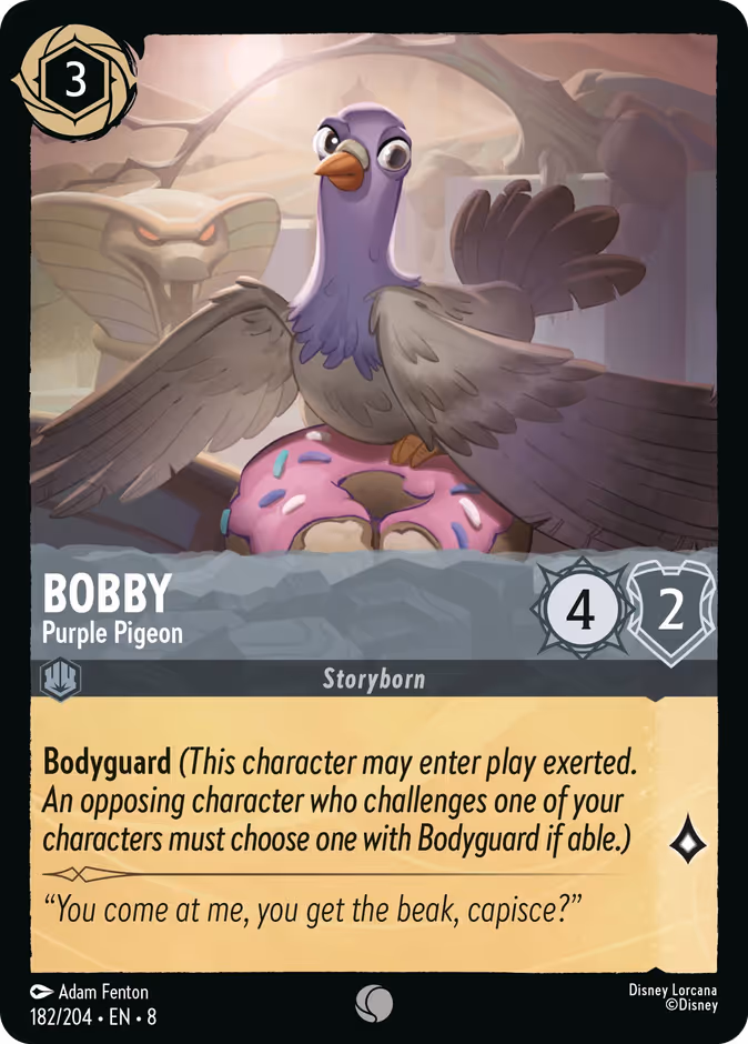 Bobby - Purple Pigeon — Reign of Jafar #182 (Disney Lorcana card)