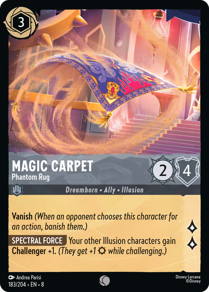 Magic Carpet - Phantom Rug — Reign of Jafar #183 (Disney Lorcana card)