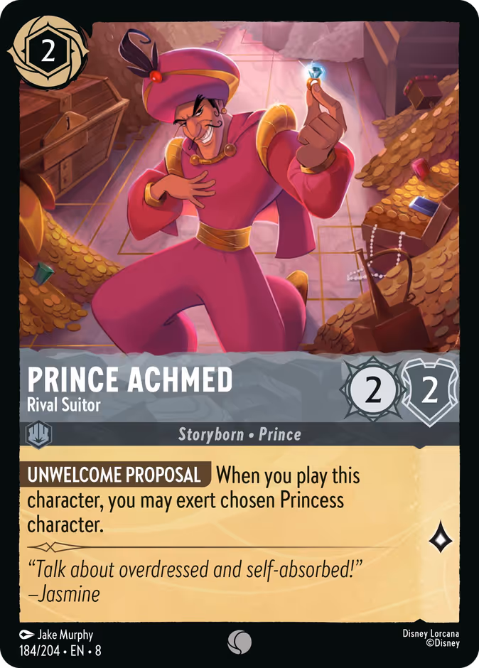 Prince Achmed - Rival Suitor — Reign of Jafar #184 (Disney Lorcana card)