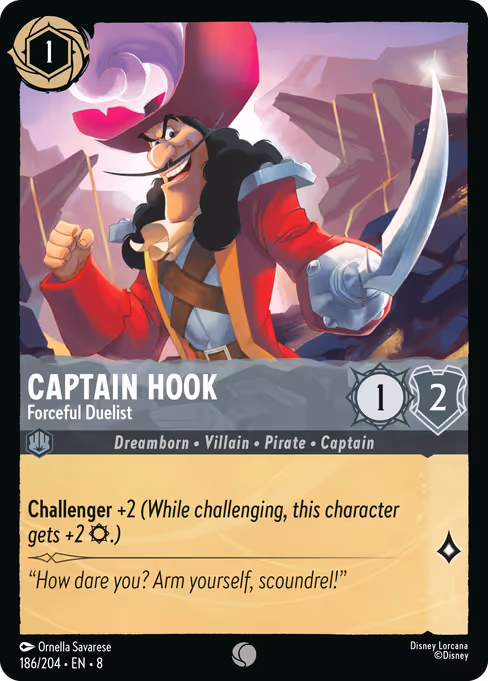 Captain Hook - Forceful Duelist (Reign of Jafar #186)