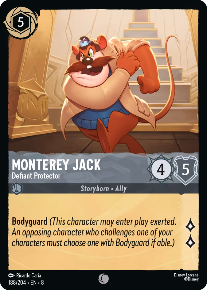 Monterey Jack - Defiant Protector — Reign of Jafar #188 (Disney Lorcana card)