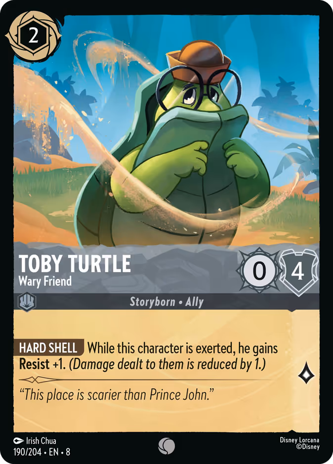 Toby Turtle - Wary Friend — Reign of Jafar #190 (Disney Lorcana card)