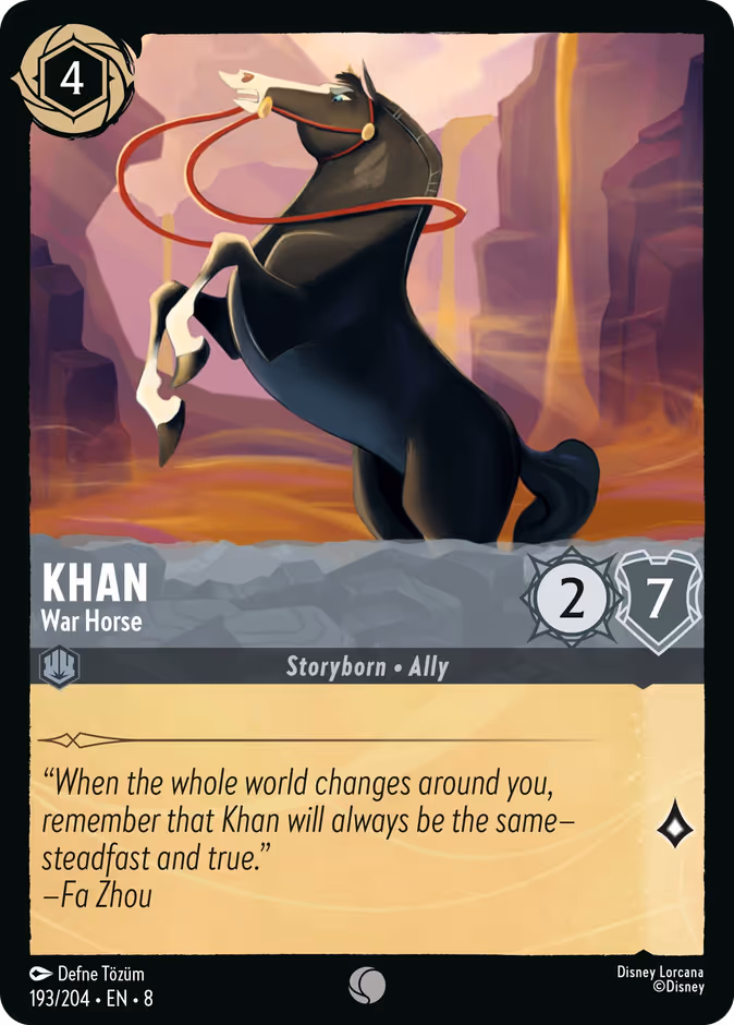 Khan - War Horse — Reign of Jafar #193 (Disney Lorcana card)