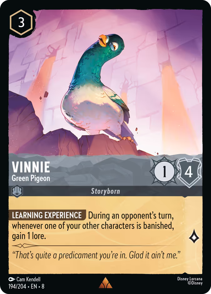 Vinnie - Green Pigeon — Reign of Jafar #194 (Disney Lorcana card)
