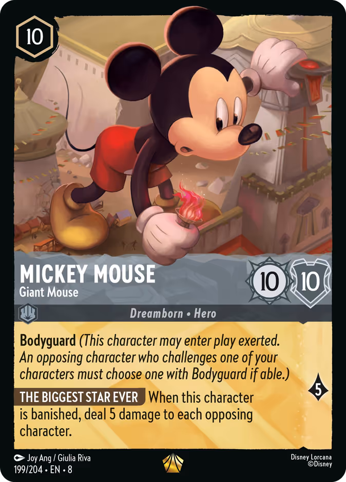 Mickey Mouse - Giant Mouse — Reign of Jafar #199 (Disney Lorcana card)