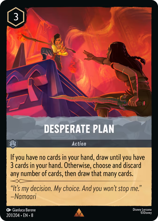 Desperate Plan — Reign of Jafar #201 (Disney Lorcana card)