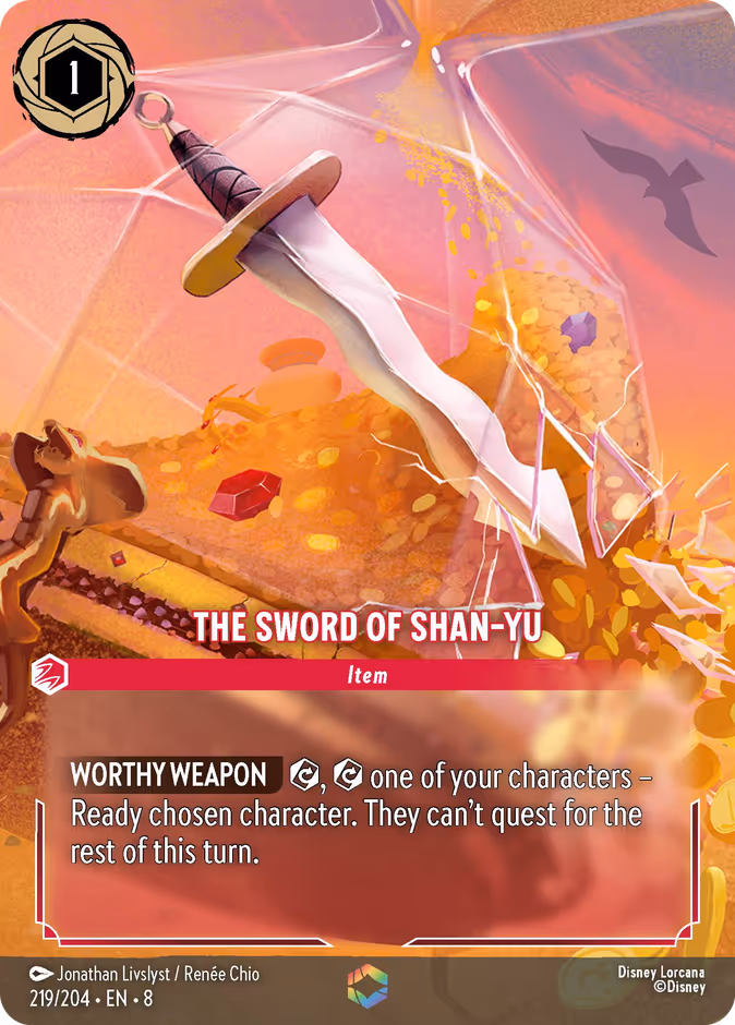 The Sword of Shan-Yu — Reign of Jafar #219 (Disney Lorcana card)