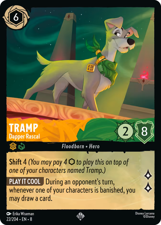 Tramp - Dapper Rascal — Reign of Jafar #22 (Disney Lorcana card)
