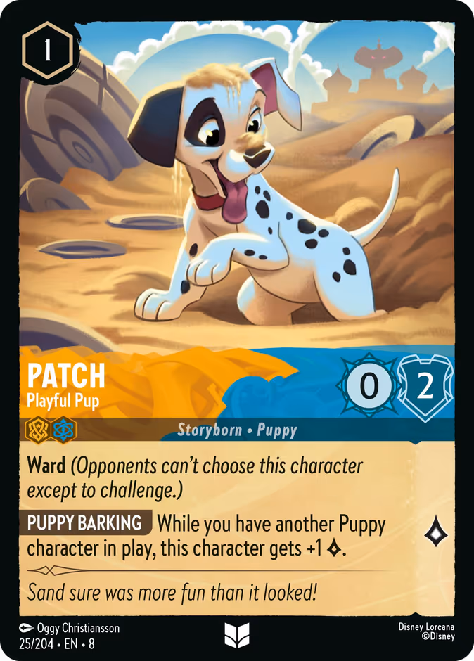 Patch - Playful Pup — Reign of Jafar #25 (Disney Lorcana card)