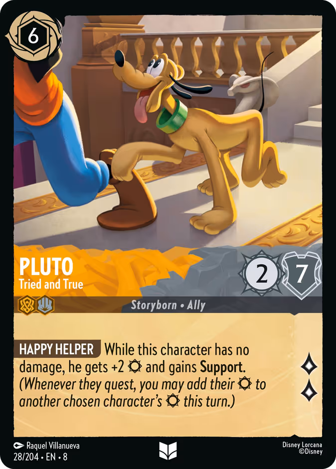 Pluto - Tried and True — Reign of Jafar #28 (Disney Lorcana card)