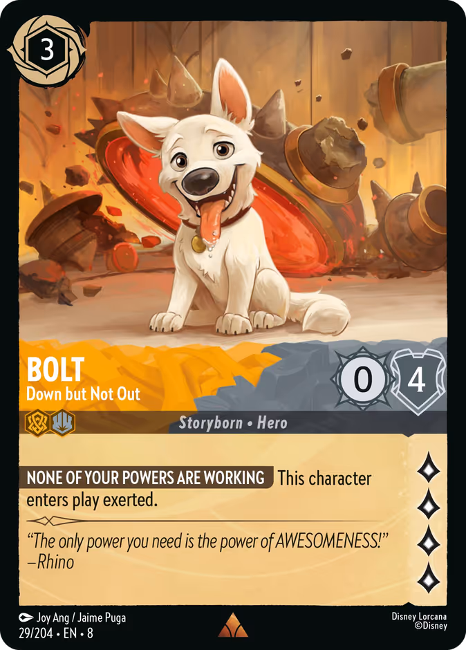 Bolt - Down but Not Out — Reign of Jafar #29 (Disney Lorcana card)