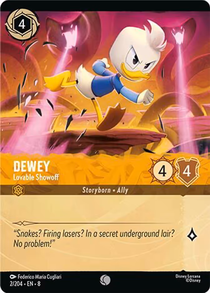 Dewey - Lovable Showoff — Reign of Jafar #2f (Disney Lorcana card)