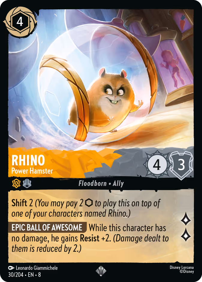 Rhino - Power Hamster — Reign of Jafar #30 (Disney Lorcana card)