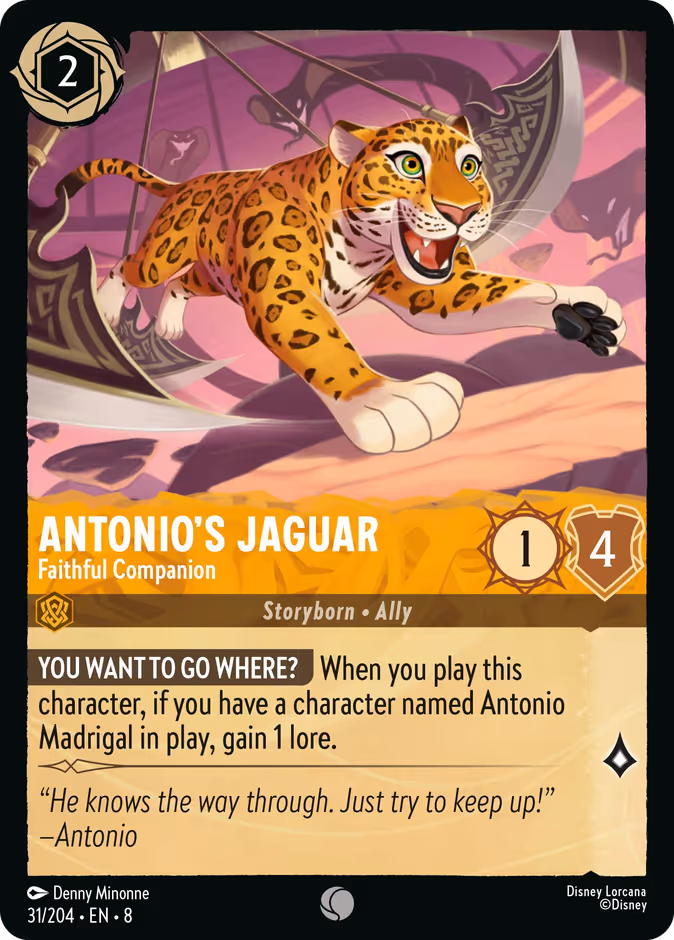 Antonio's Jaguar - Faithful Companion — Reign of Jafar #31 (Disney Lorcana card)