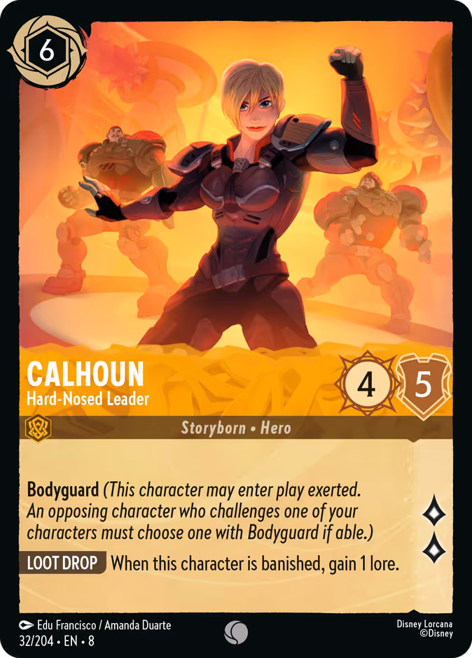 Calhoun - Hard-Nosed Leader — Reign of Jafar #32 (Disney Lorcana card)