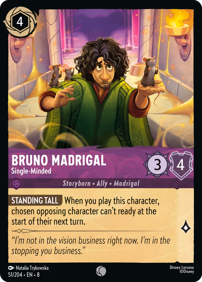 Bruno Madrigal - Single-Minded — Reign of Jafar #51 (Disney Lorcana card)