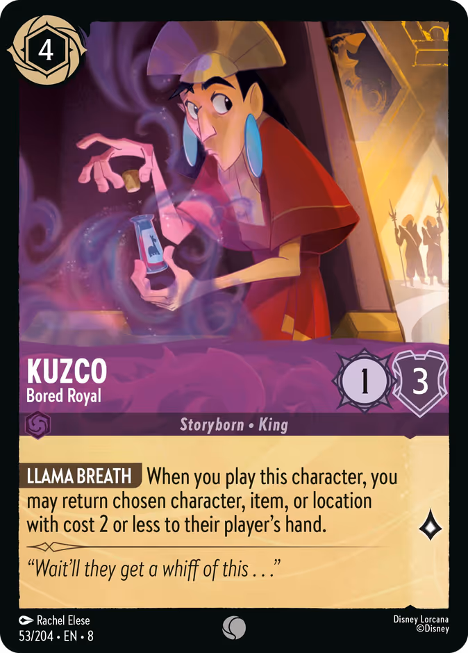 Kuzco - Bored Royal — Reign of Jafar #53 (Disney Lorcana card)