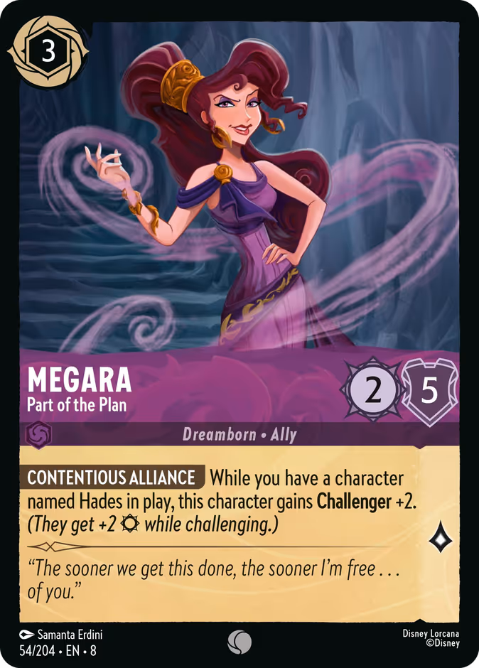 Megara - Part of the Plan — Reign of Jafar #54 (Disney Lorcana card)