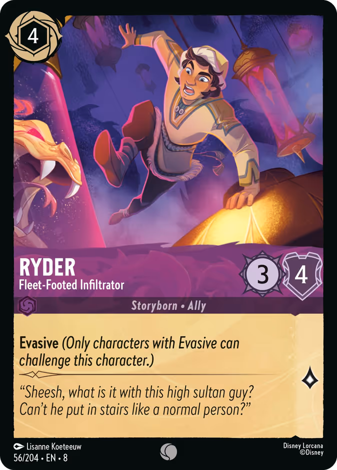 Ryder - Fleet-Footed Infiltrator — Reign of Jafar #56 (Disney Lorcana card)