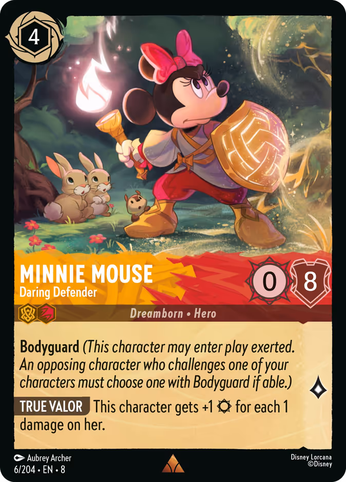 Minnie Mouse - Daring Defender — Reign of Jafar #6 (Disney Lorcana card)