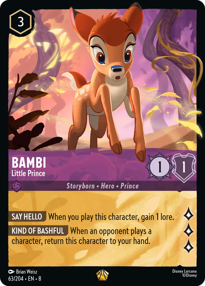 Bambi - Little Prince — Reign of Jafar #63 (Disney Lorcana card)
