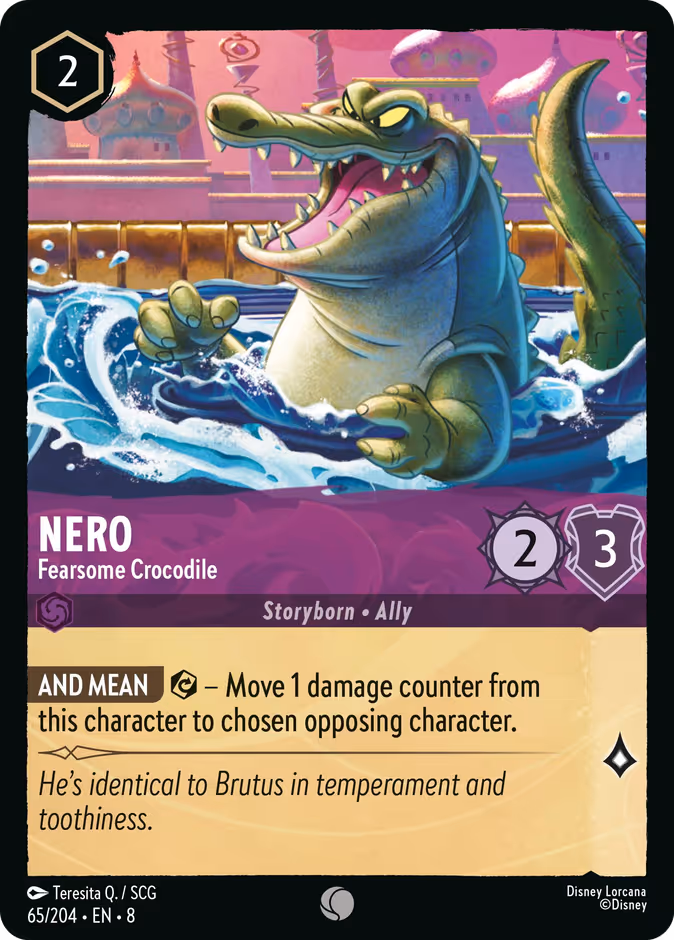 Nero - Fearsome Crocodile — Reign of Jafar #65 (Disney Lorcana card)