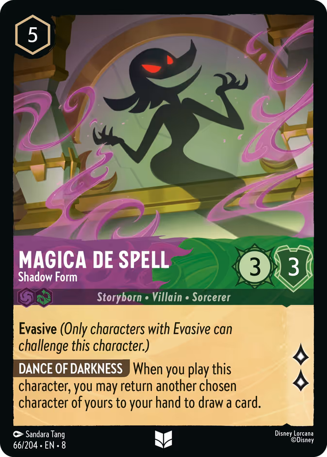 Magica De Spell - Shadow Form — Reign of Jafar #66 (Disney Lorcana card)