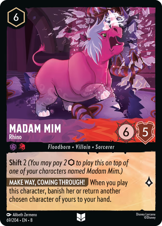Madam Mim - Rhino — Reign of Jafar #69 (Disney Lorcana card)