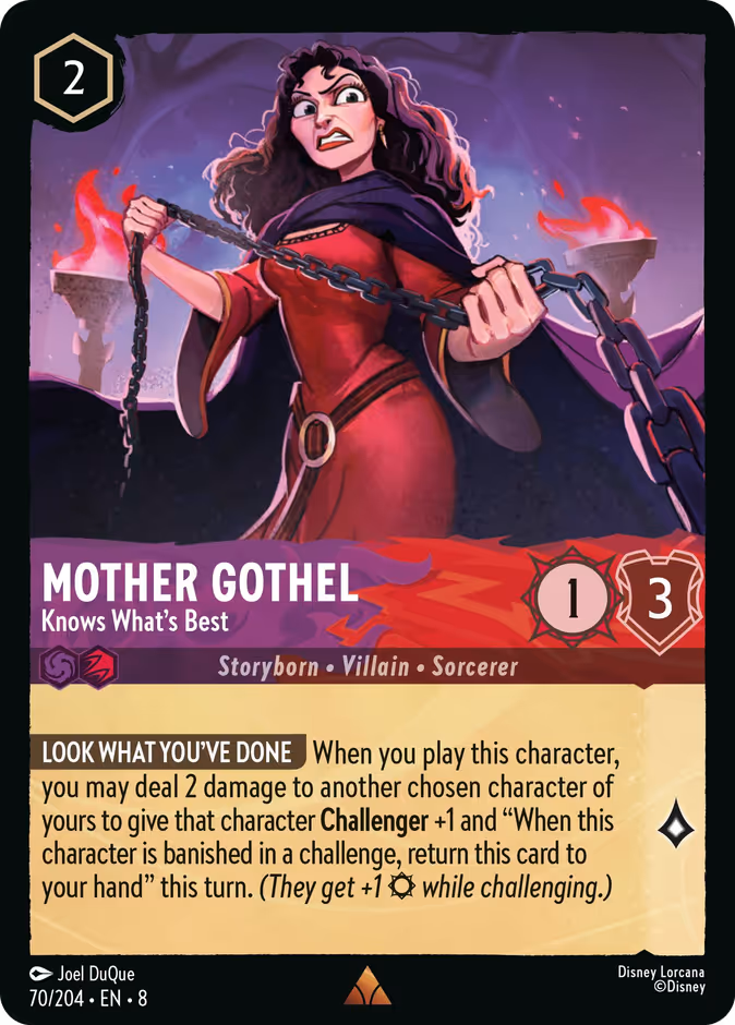Mother Gothel - Knows What's Best — Reign of Jafar #70 (Disney Lorcana card)