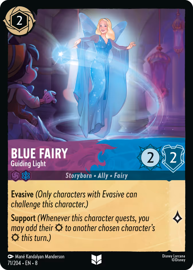 Blue Fairy - Guiding Light — Reign of Jafar #71 (Disney Lorcana card)