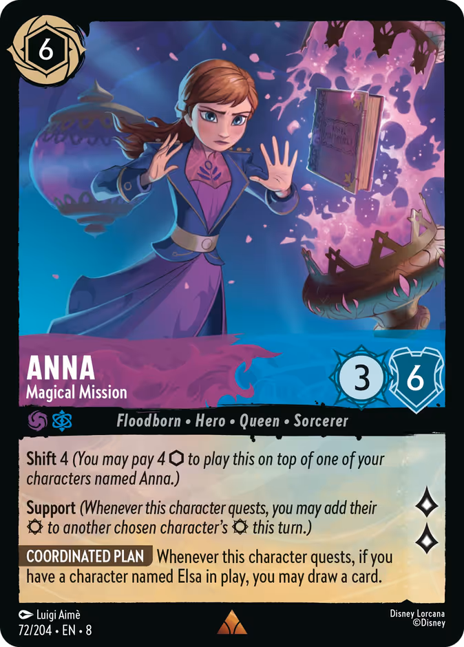Anna - Magical Mission — Reign of Jafar #72 (Disney Lorcana card)