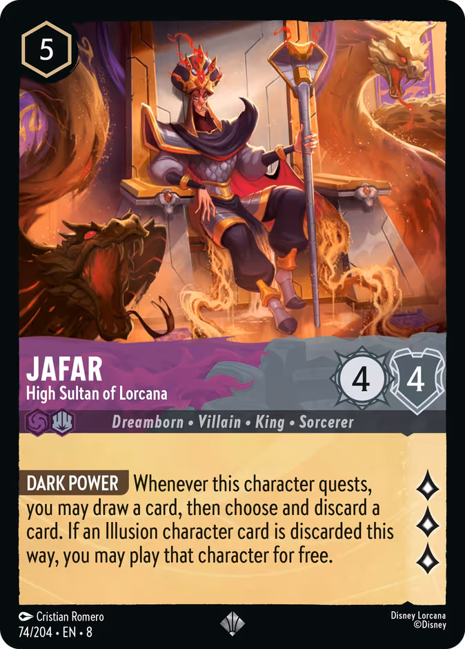 Jafar - High Sultan of Lorcana — Reign of Jafar #74 (Disney Lorcana card)