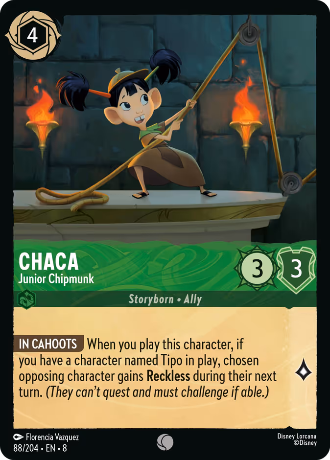 Chaca - Junior Chipmunk — Reign of Jafar #88 (Disney Lorcana card)