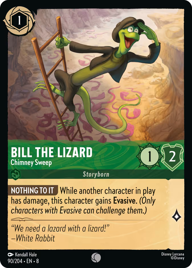Bill the Lizard - Chimney Sweep — Reign of Jafar #90 (Disney Lorcana card)