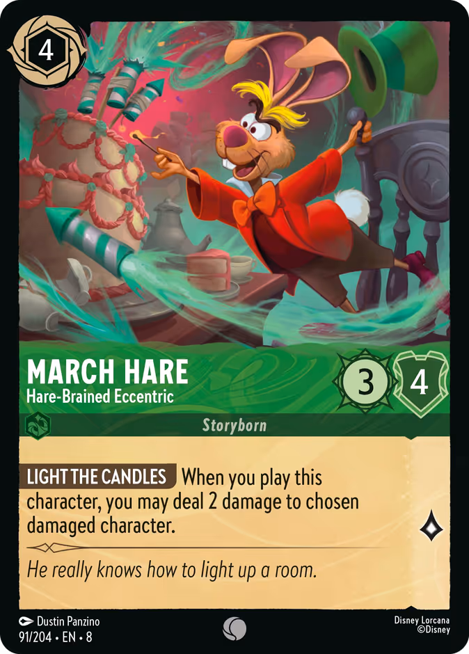 March Hare - Hare-Brained Eccentric — Reign of Jafar #91 (Disney Lorcana card)