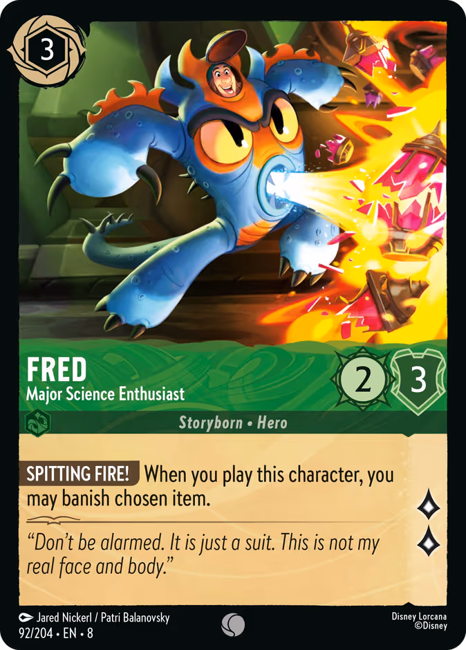 Fred - Major Science Enthusiast — Reign of Jafar #92 (Disney Lorcana card)