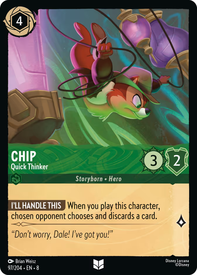 Chip - Quick Thinker — Reign of Jafar #97 (Disney Lorcana card)