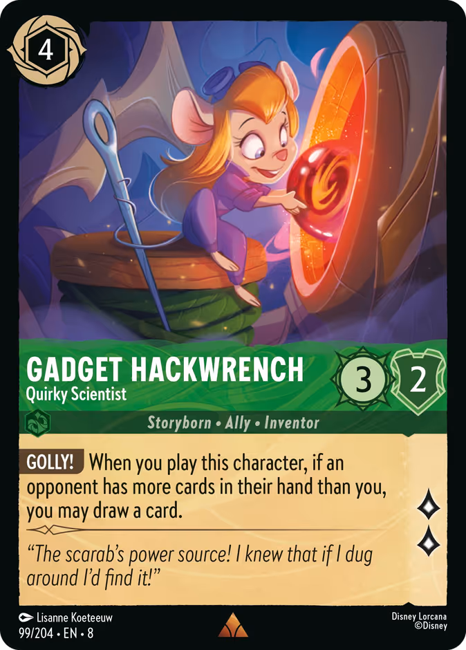 Gadget Hackwrench - Quirky Scientist — Reign of Jafar #99 (Disney Lorcana card)